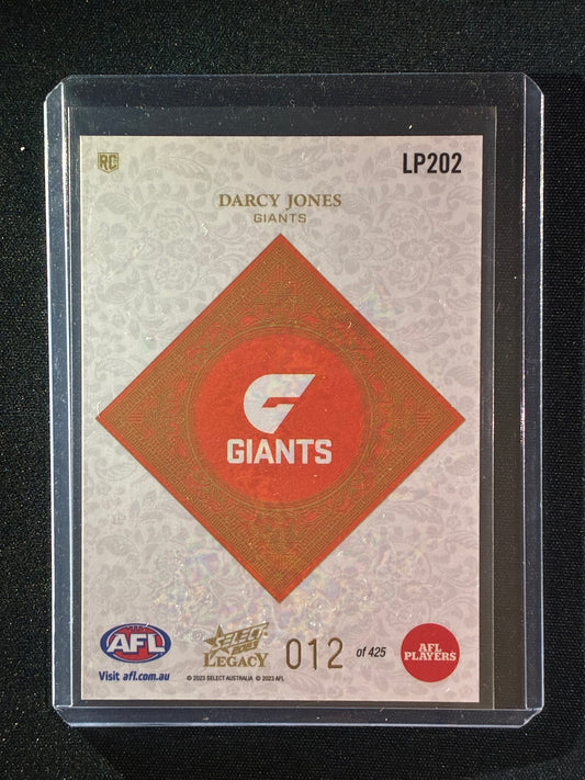 2023 Legacy DARCY JONES Rookie Legacy Plus 12/425