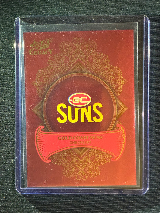 2023 Legacy GOLD COAST SUNS LOGO CHECKLIST Legacy Plus 230/425