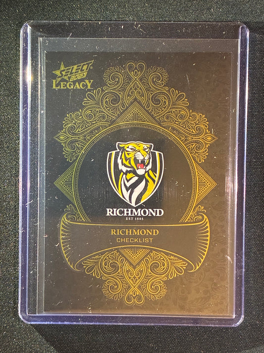 2023 Legacy RICHMOND TIGERS LOGO CHECKLIST Legacy Plus 25/425