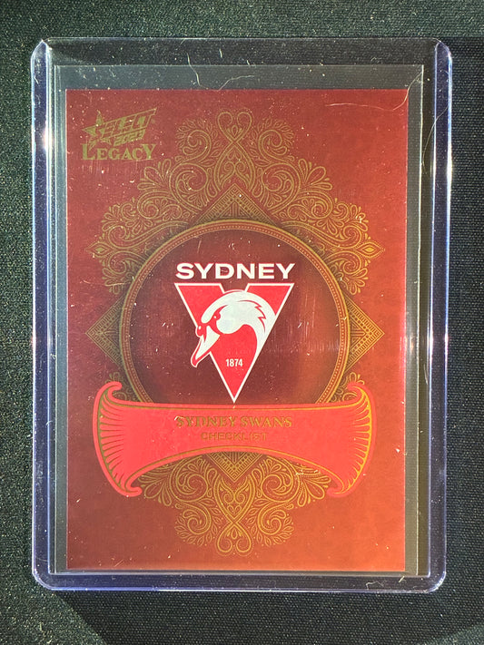 2023 Legacy SYDNEY SWANS LOGO CHECKLIST Legacy Plus 423/425
