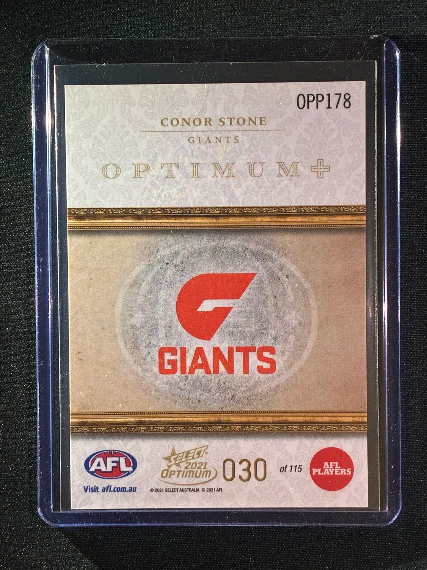 2021 Optimum CONOR STONE Rookie Optimum+ Plus Parallel 30/115