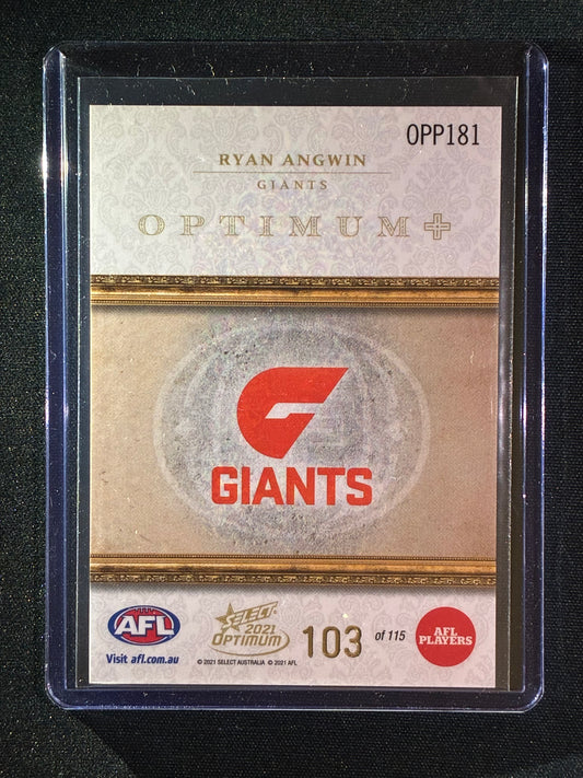 2021 Optimum RYAN ANGWIN Rookie Optimum+ Plus Parallel 103/115