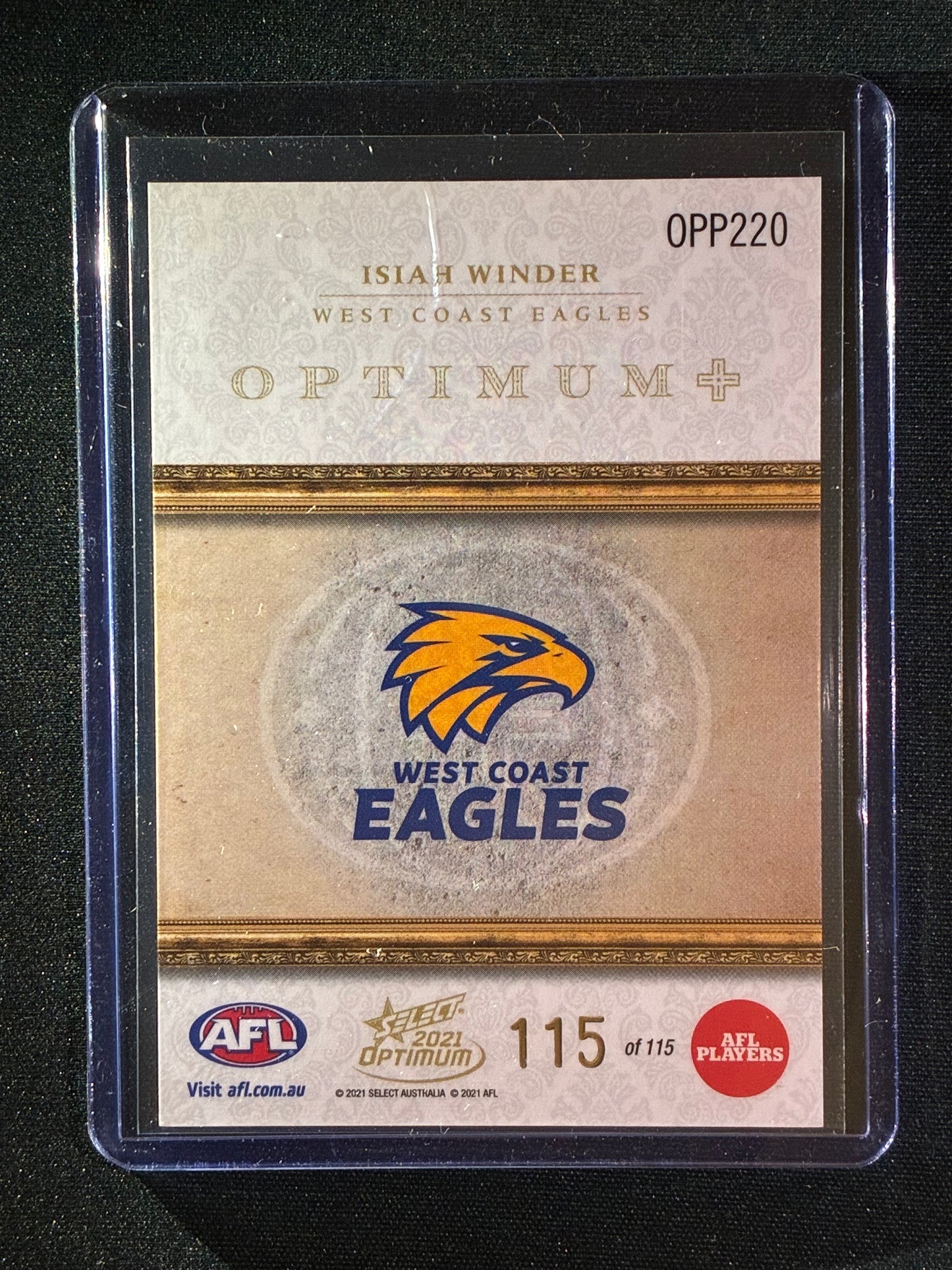 2021 Optimum ISIAH WINDER Rookie Optimum+ Plus Parallel 115/115 1/1