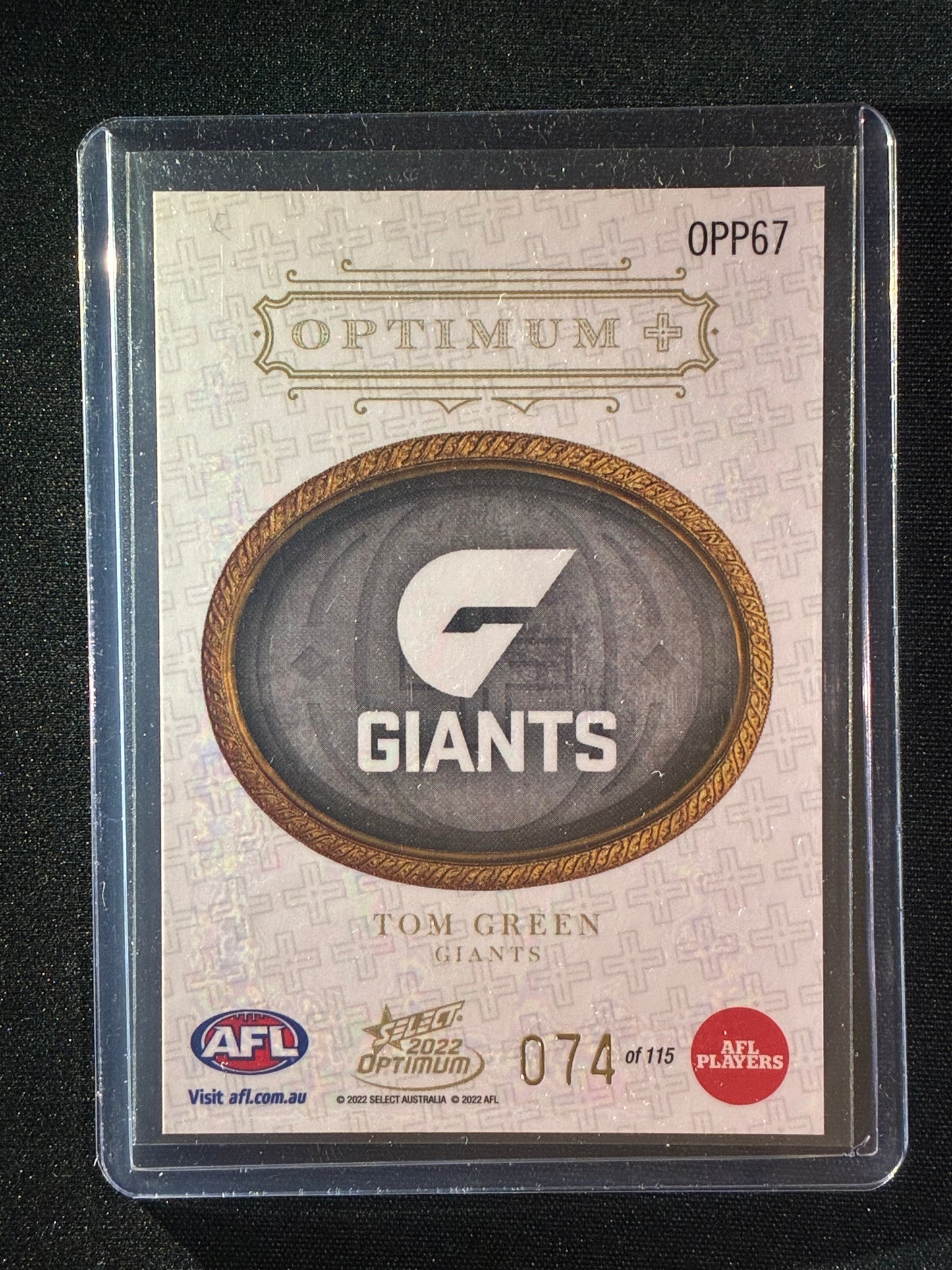 2022 Optimum TOM GREEN Optimum+ Plus Parallel 74/115