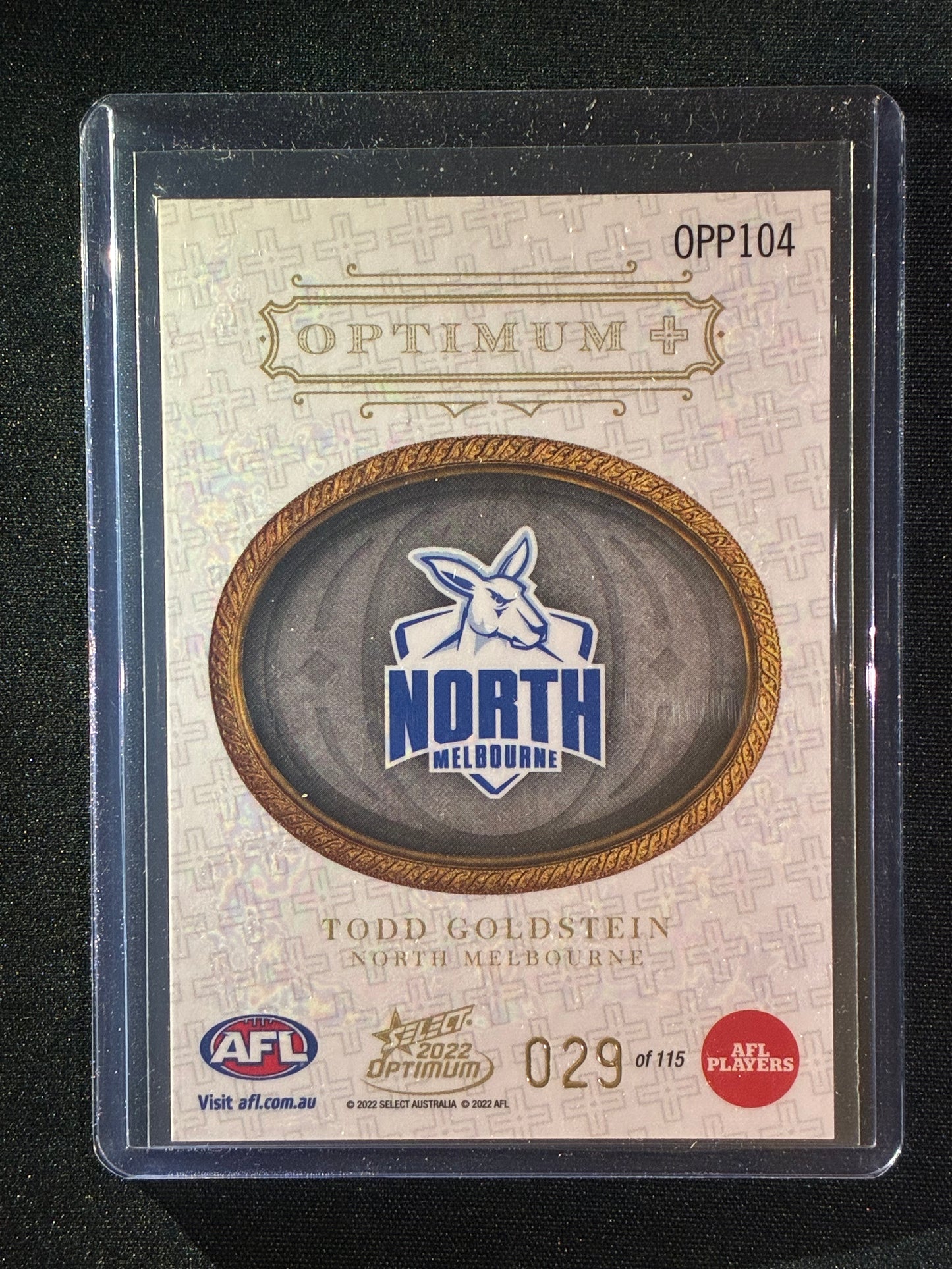 2022 Optimum TODD GOLDSTEIN Optimum+ Plus Parallel 29/115