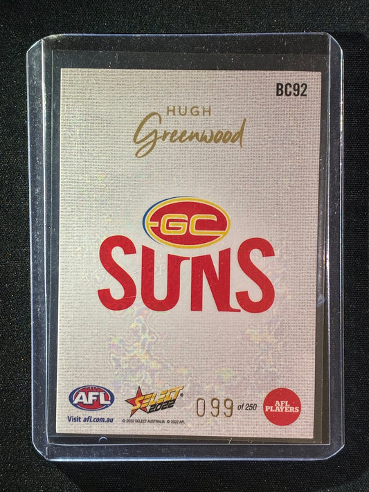 2022 Footy Stars HUGH GREENWOOD Blank Canvas 99/250