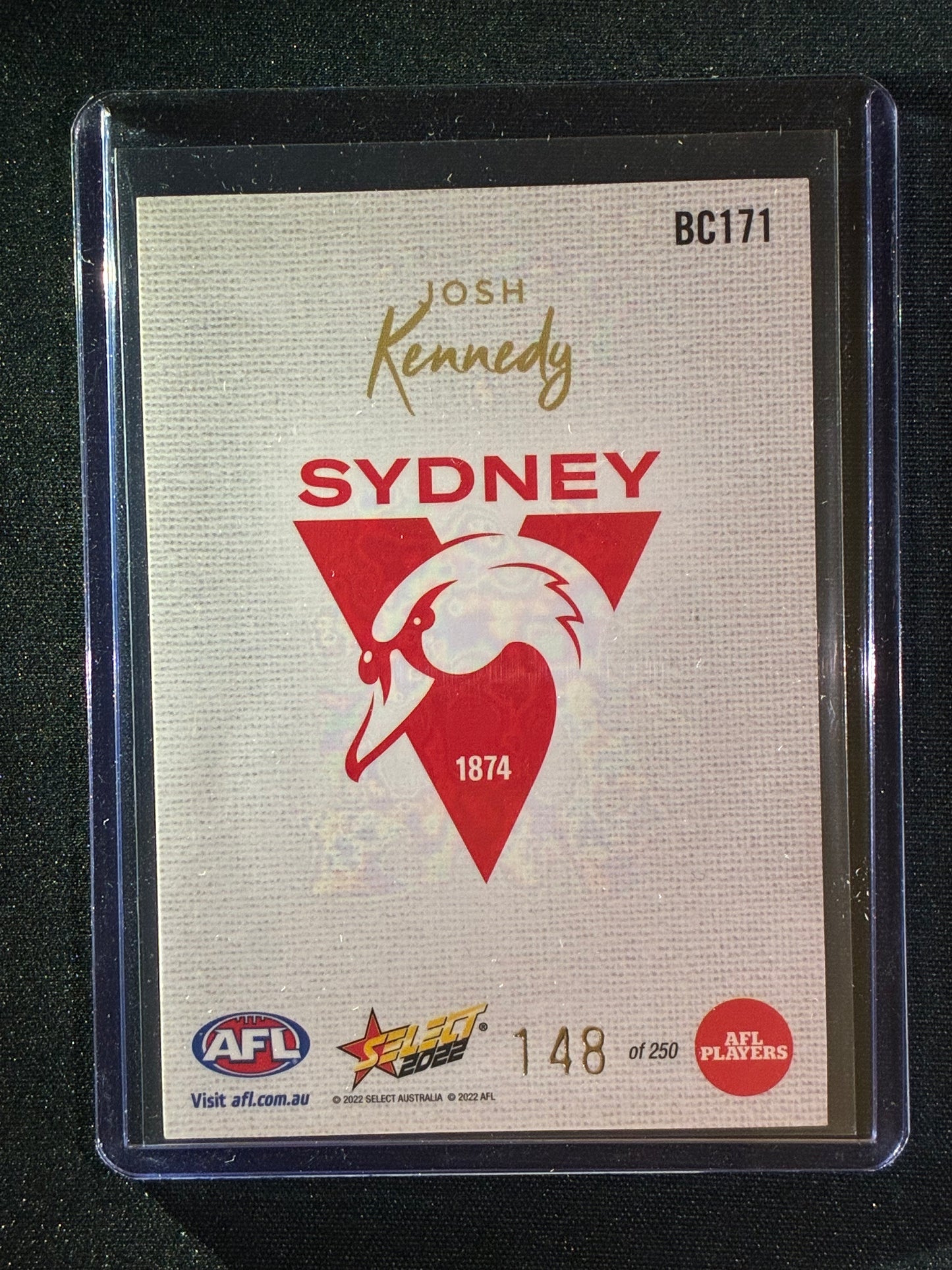 2022 Footy Stars JOSH KENNEDY Blank Canvas 148/250