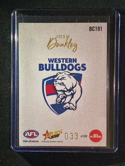 2022 Footy Stars JOSH DUNKLEY Blank Canvas 33/250