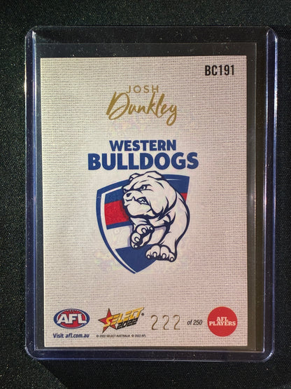 2022 Footy Stars JOSH DUNKLEY Blank Canvas 222/250