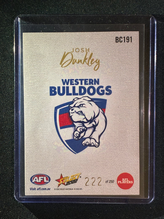 2022 Footy Stars JOSH DUNKLEY Blank Canvas 222/250