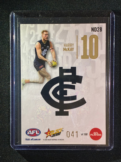 2022 Footy Stars HARRY MCKAY Numbers Daylight 41/190