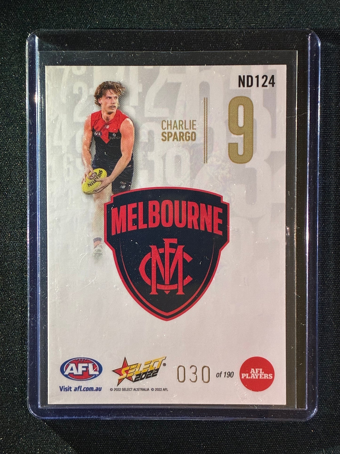 2022 Footy Stars CHARLIE SPARGO Numbers Daylight 30/190