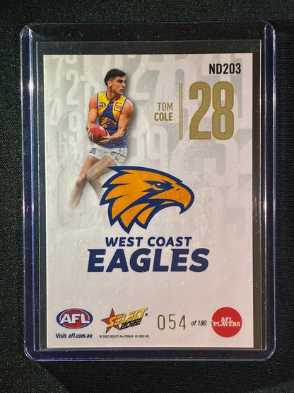 2022 Footy Stars TOM COLE Numbers Daylight 54/190