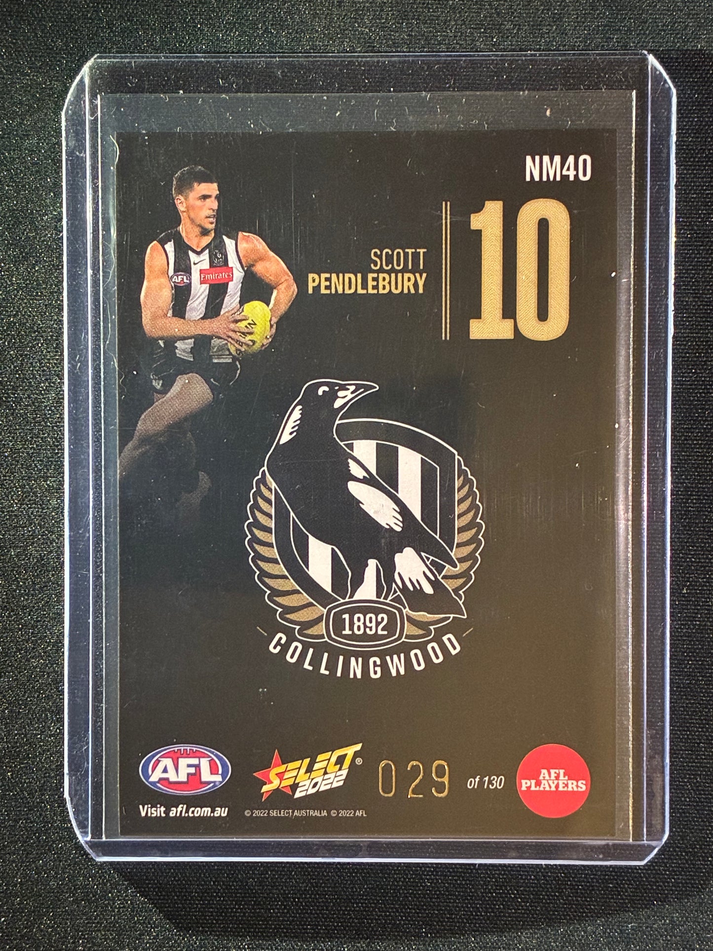 2022 Footy Stars SCOTT PENDLEBURY Numbers Midnight 29/130
