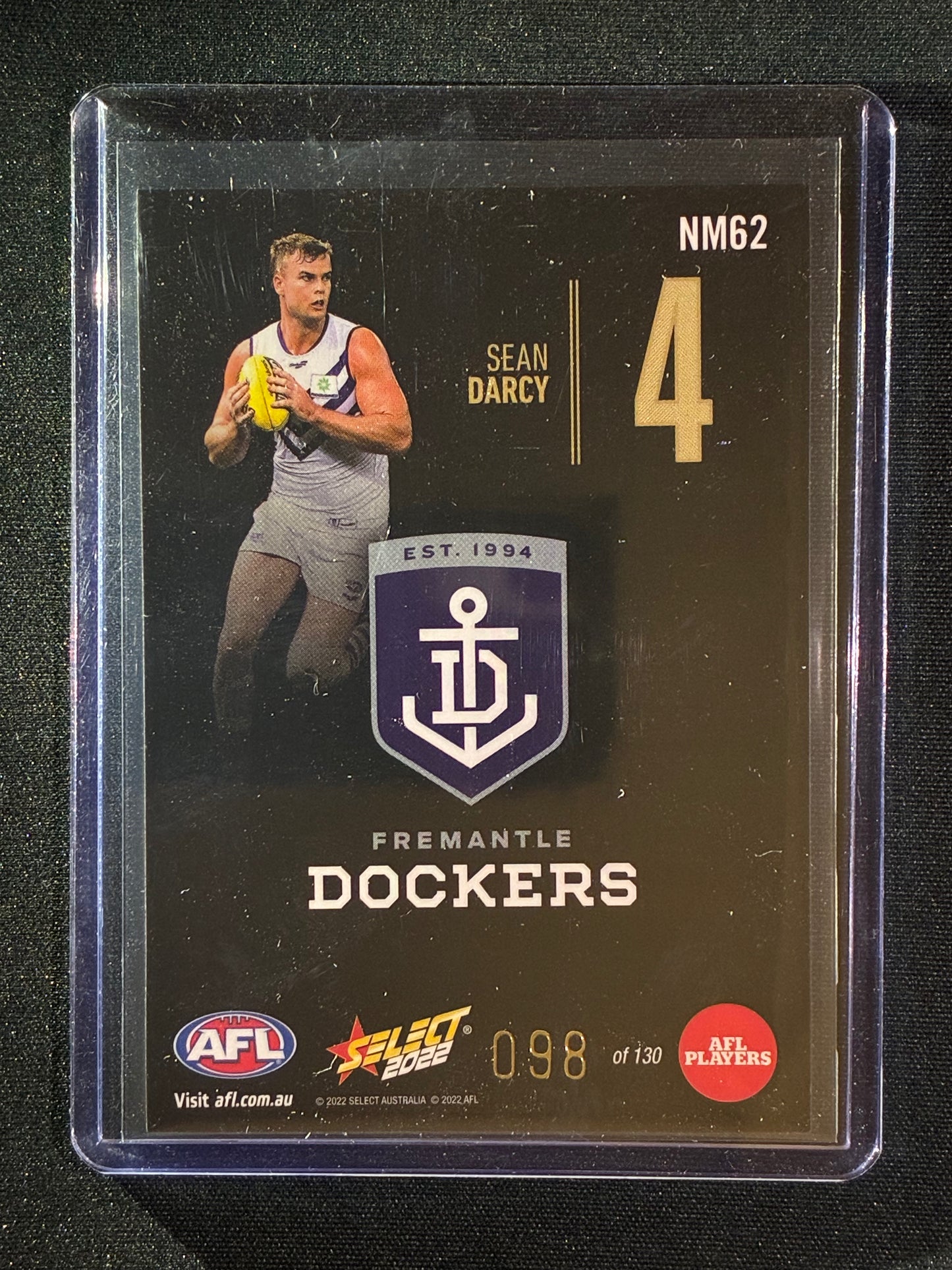 2022 Footy Stars SEAN DARCY Numbers Midnight 98/130