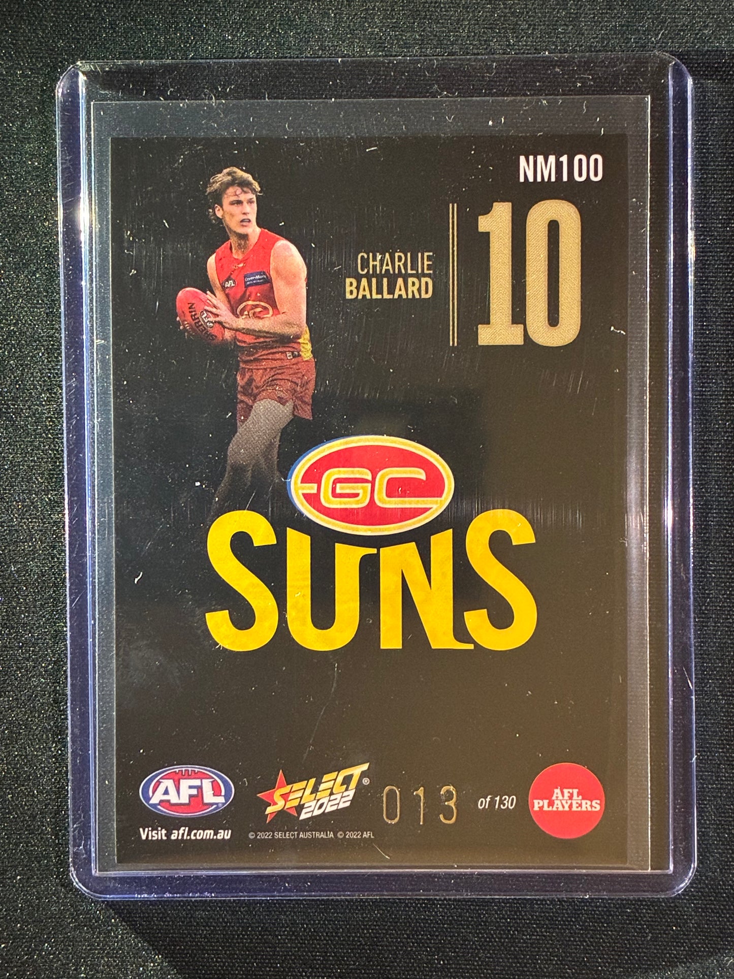 2022 Footy Stars CHARLIE BALLARD Numbers Midnight 13/130