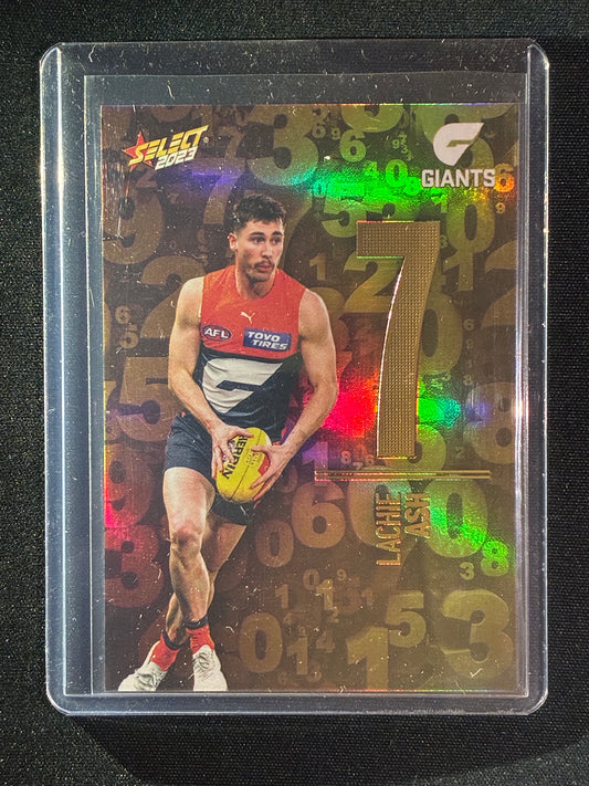 2023 Footy Stars LACHIE ASH Numbers Gold 253/255