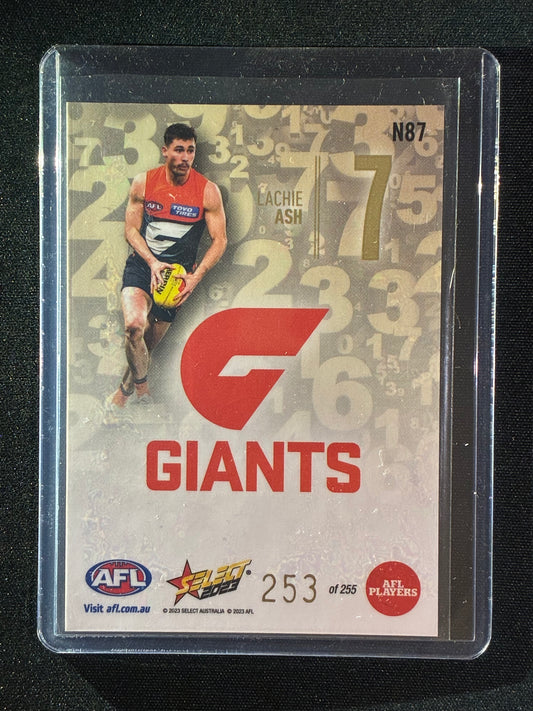 2023 Footy Stars LACHIE ASH Numbers Gold 253/255