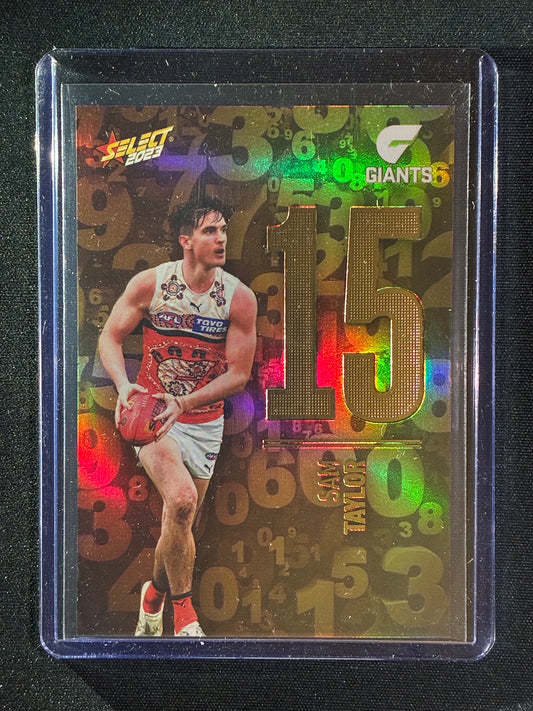 2023 Footy Stars SAM TAYLOR Numbers Gold 42/255