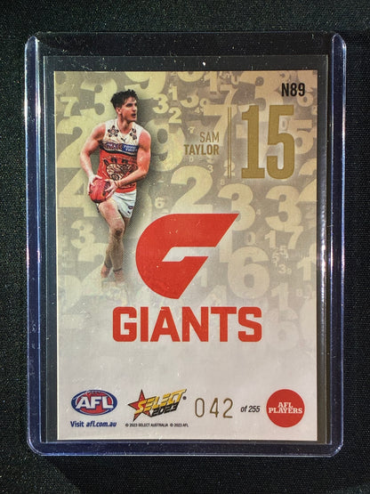 2023 Footy Stars SAM TAYLOR Numbers Gold 42/255