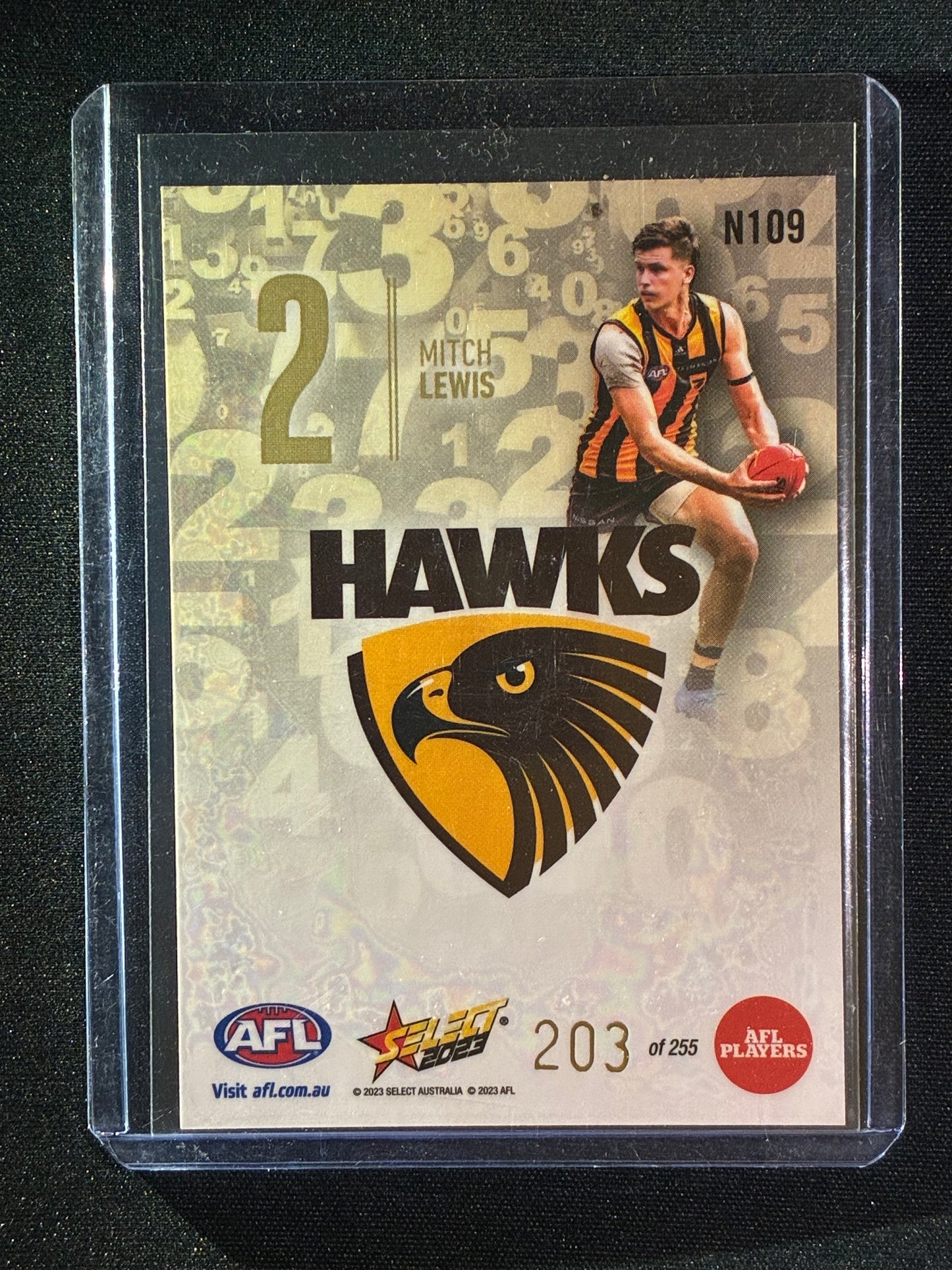 2023 Footy Stars MITCH LEWIS Numbers Gold 203/255