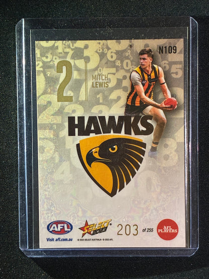 2023 Footy Stars MITCH LEWIS Numbers Gold 203/255