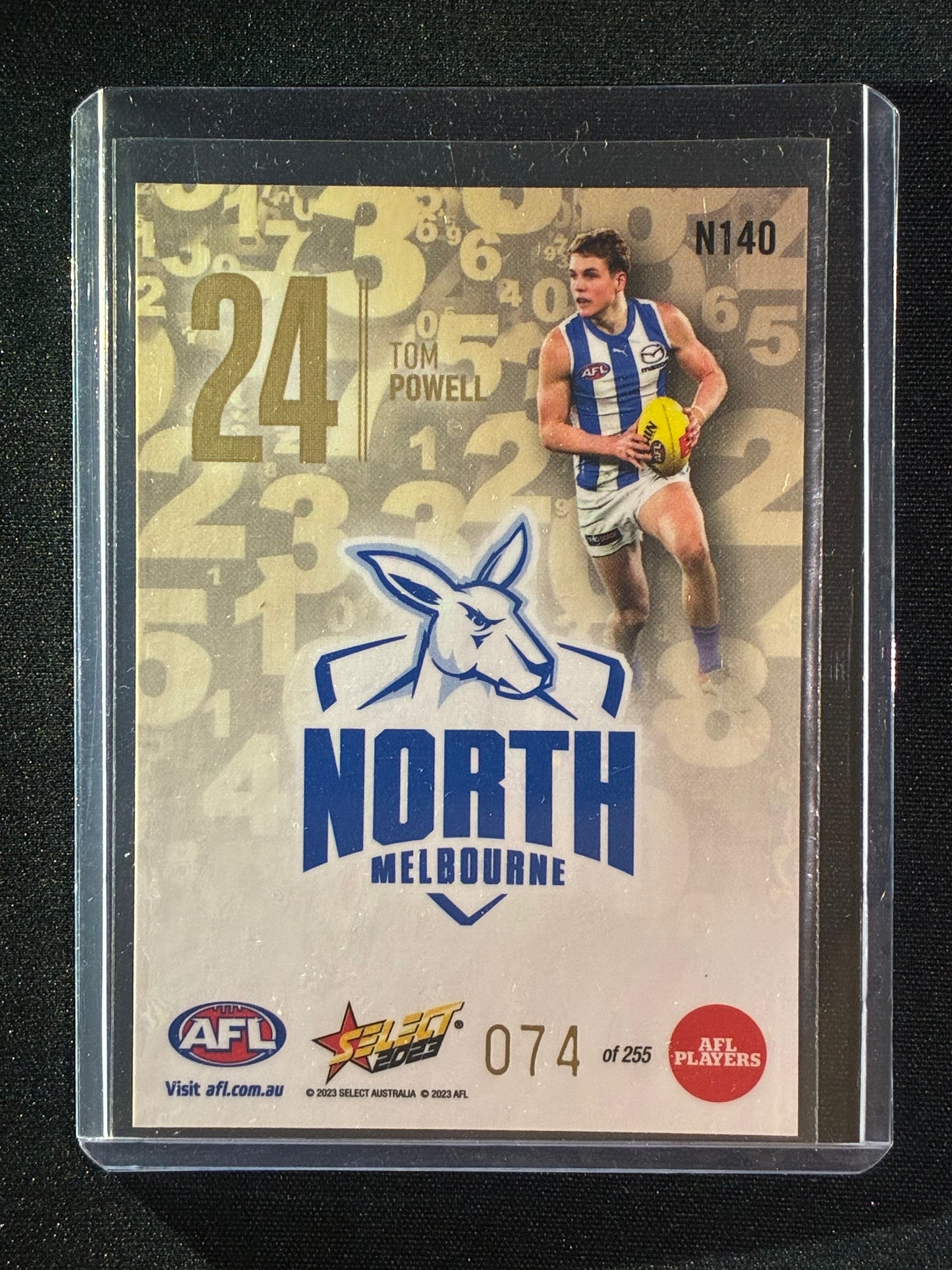 2023 Footy Stars TOM POWELL Numbers Gold 74/255