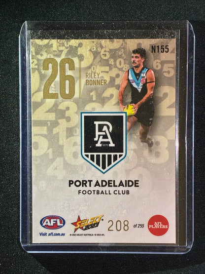 2023 Footy Stars RILEY BONNER Numbers Gold 208/255