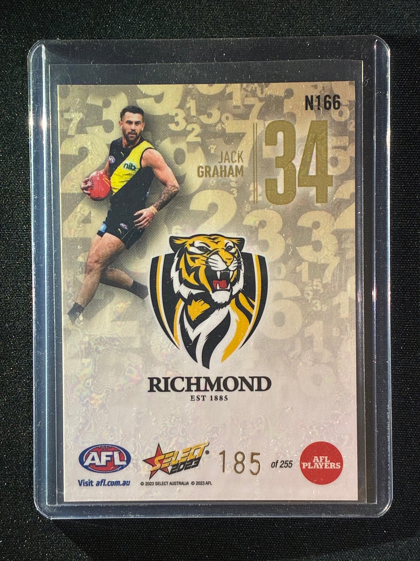 2023 Footy Stars JACK GRAHAM Numbers Gold 185/255