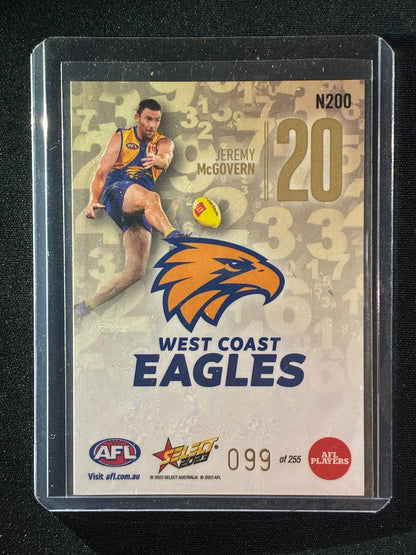 2023 Footy Stars JEREMY MCGOVERN Numbers Gold 99/255