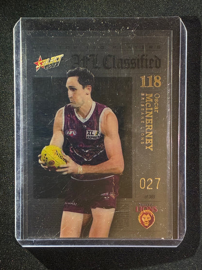 2023 Footy Stars OSCAR MCINERNEY AFL Classified Acetate 27/365