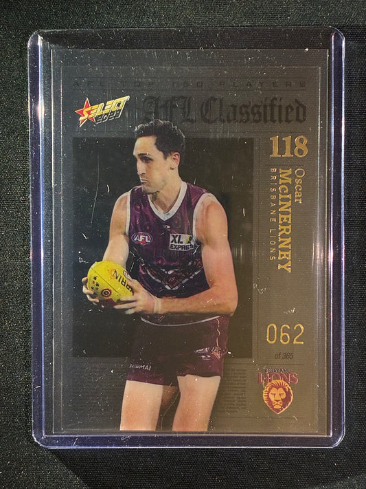 2023 Footy Stars OSCAR MCINERNEY AFL Classified Acetate 62/365