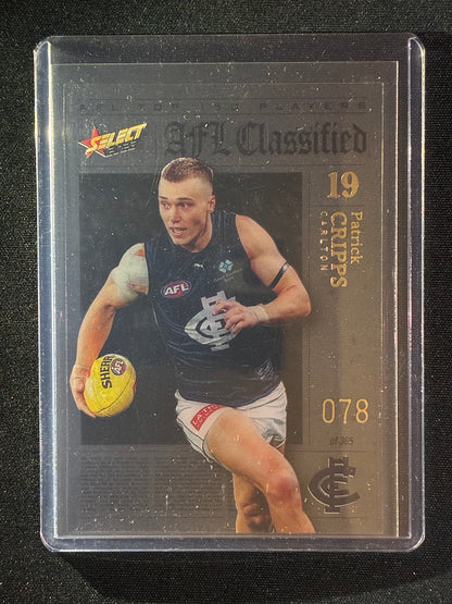 2023 Footy Stars PATRICK CRIPPS AFL Classified Acetate 78/365