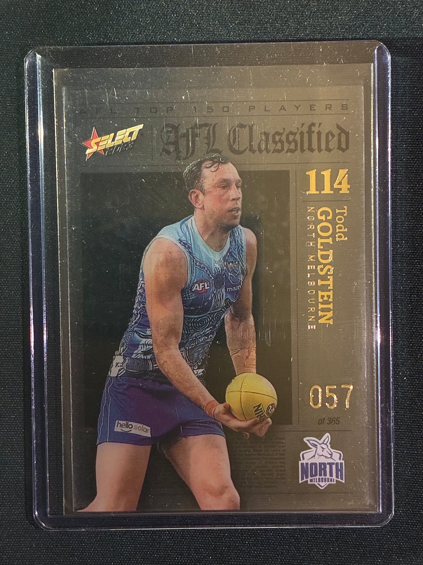 2023 Footy Stars TODD GOLDSTEIN AFL Classified Acetate 57/365