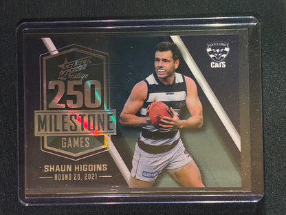2022 Footy Stars Prestige SHAUN HIGGINS AFL Milestone Games 129/195