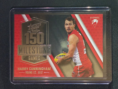 2022 Footy Stars Prestige HARRY CUNNINGHAM AFL Milestone Games 116/195