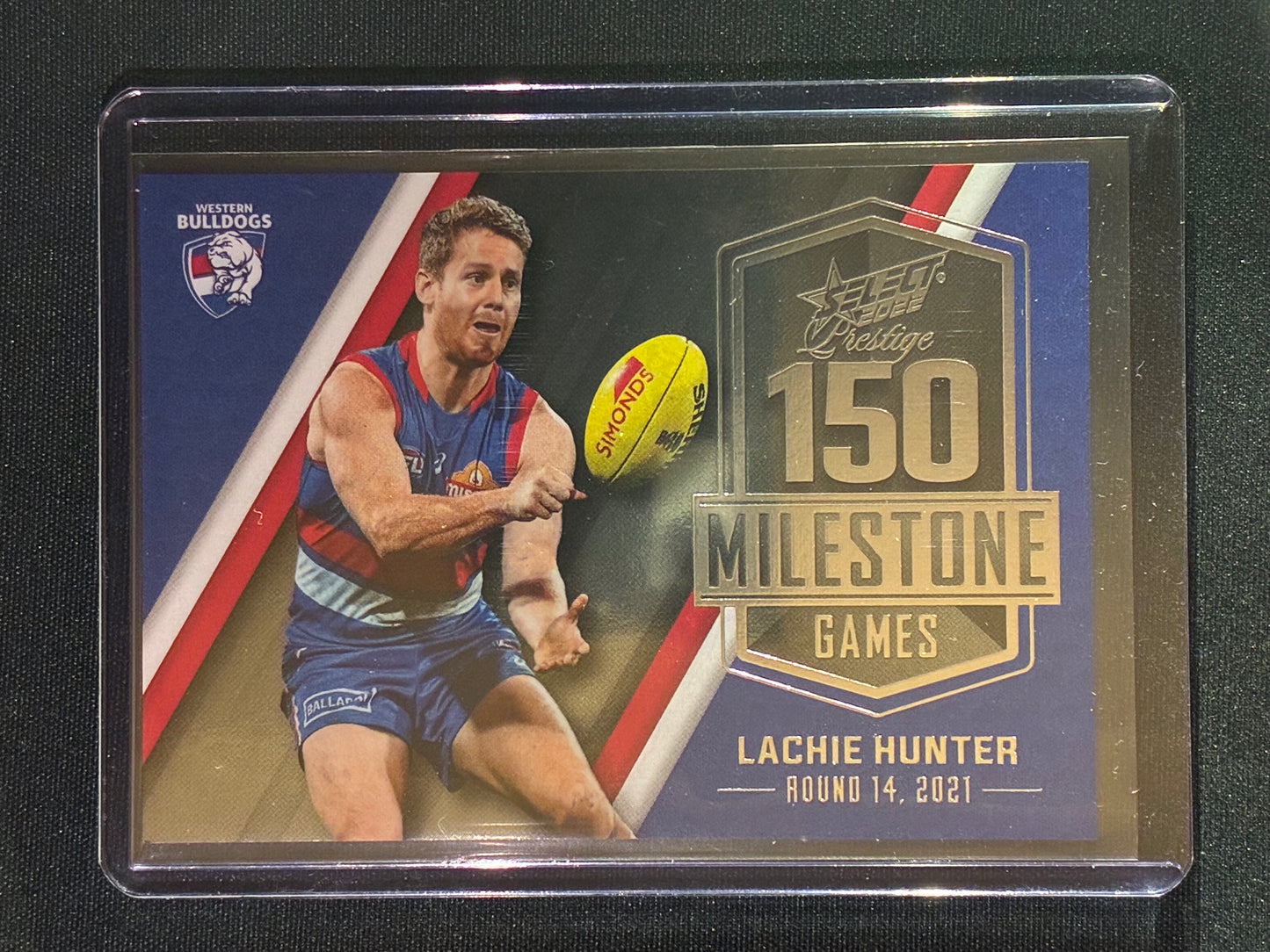 2022 Footy Stars Prestige LACHIE HUNTER AFL Milestone Games 93/195
