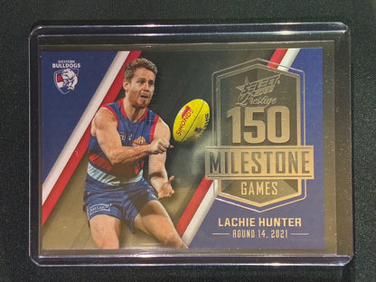2022 Footy Stars Prestige LACHIE HUNTER AFL Milestone Games 93/195