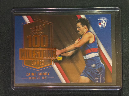 2022 Footy Stars Prestige ZAINE CORDY AFL Milestone Games 88/195