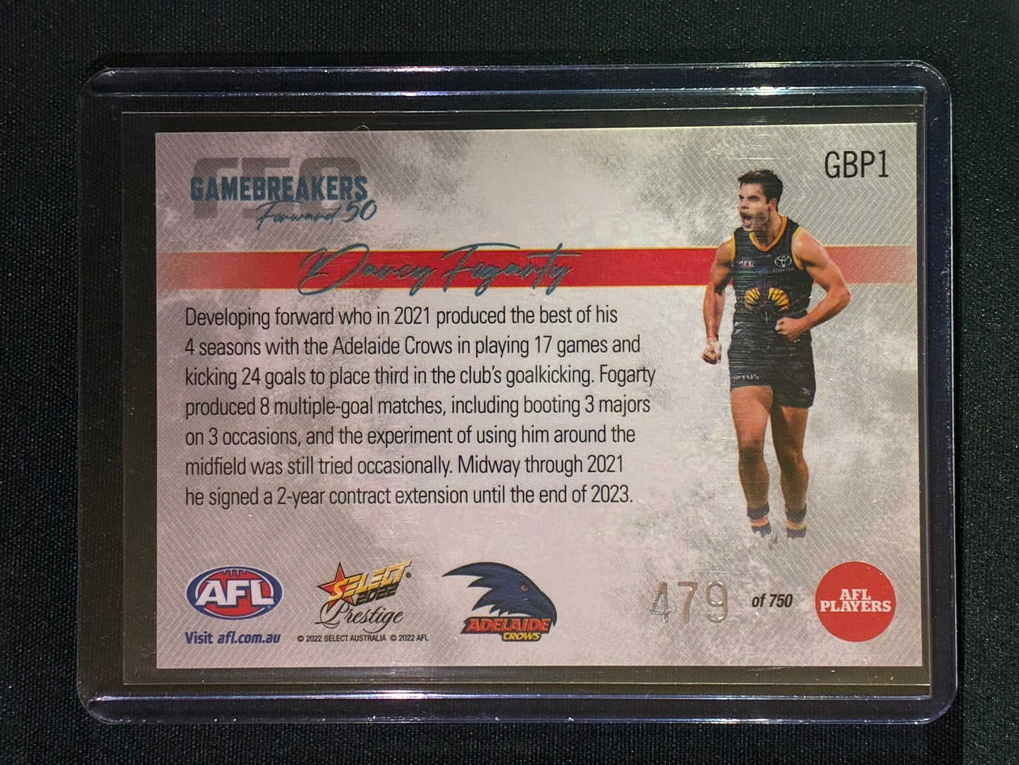 2022 Footy Stars Prestige DARCY FOGARTY Gamebreakers Forward 50 479/750