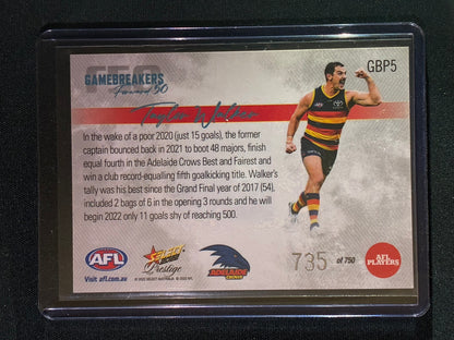 2022 Footy Stars Prestige TAYLOR WALKER Gamebreakers Forward 50 735/750