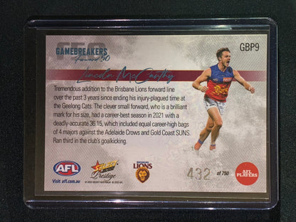 2022 Footy Stars Prestige LINCOLN MCCARTHY Gamebreakers Forward 50 432/750