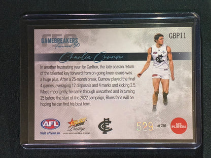 2022 Footy Stars Prestige CHARLIE CURNOW Gamebreakers Forward 50 529/750