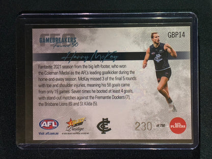 2022 Footy Stars Prestige HARRY MCKAY Gamebreakers Forward 50 230/750
