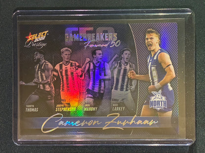 2022 Footy Stars Prestige CAMERON ZURHAAR Gamebreakers Forward 50 156/750