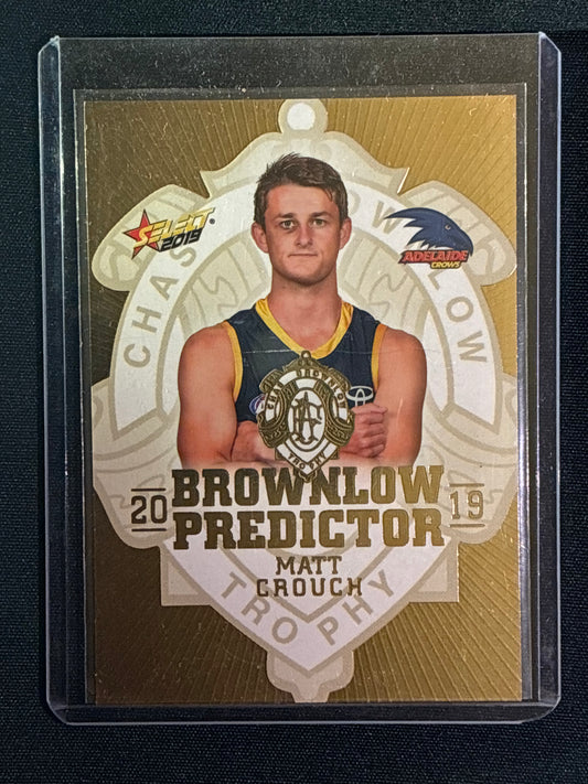 2019 Footy Stars MATT CROUCH Brownlow Predictor Gold 55/255