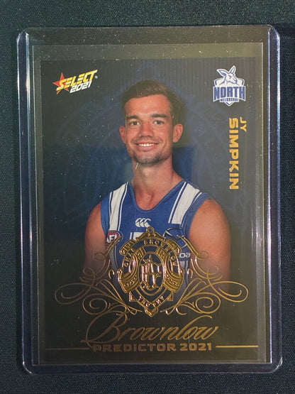 2021 Footy Stars JY SIMPKIN Brownlow Predictor Gold 32/140