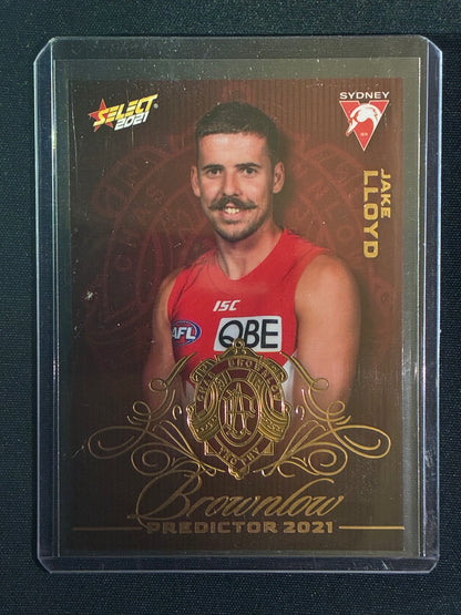 2021 Footy Stars JAKE LLOYD Brownlow Predictor Gold 134/140