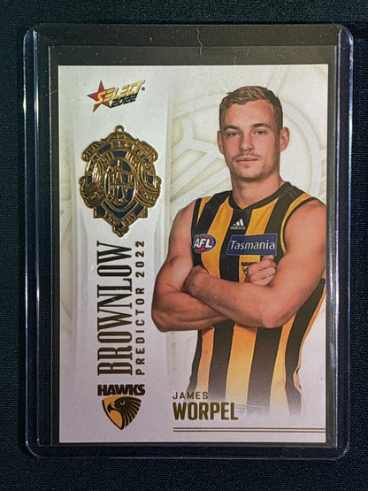 2022 Footy Stars JAMES WORPEL Brownlow Predictor Gold 183/185