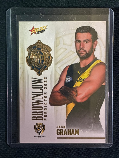 2022 Footy Stars JACK GRAHAM Brownlow Predictor Gold 29/185